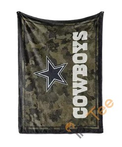 Camo Camouflage Dallas Cowboys Nfl Limited Edition Sherpa Blanket Fleece Blanket Gifts for Fans