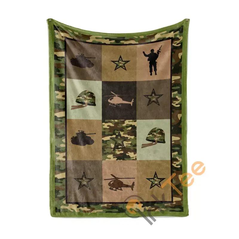Camouflage Camo Limited Edition Sherpa Fleece Blanket Gifts for Family, for Couple