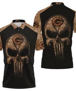 Camouflage Skull Green Bay Packers American Flag 3d Jersey Polo Shirt All Over Print Shirt 3d T-shirt