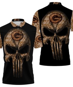 Camouflage Skull Green Bay Packers American Flag Polo Shirt All Over Print Shirt 3d T-shirt