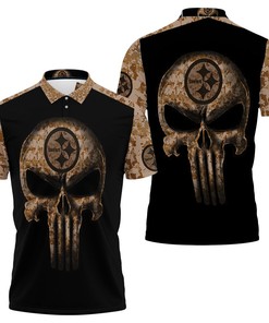 Camouflage Skull Pittsburgh Steelers American Flag 3d Jersey Polo Shirt All Over Print Shirt 3d T-shirt