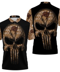 Camouflage Skull Tampa Bay Buccaneers American Flag Polo Shirt All Over Print Shirt 3d T-shirt
