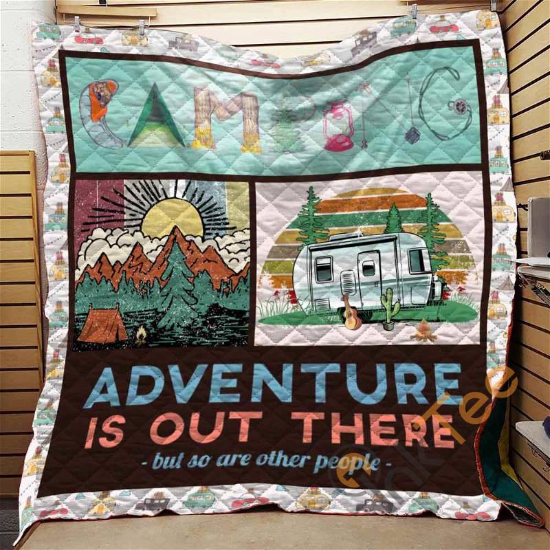 Camping Adventure Quilt Blanket Bedding Set