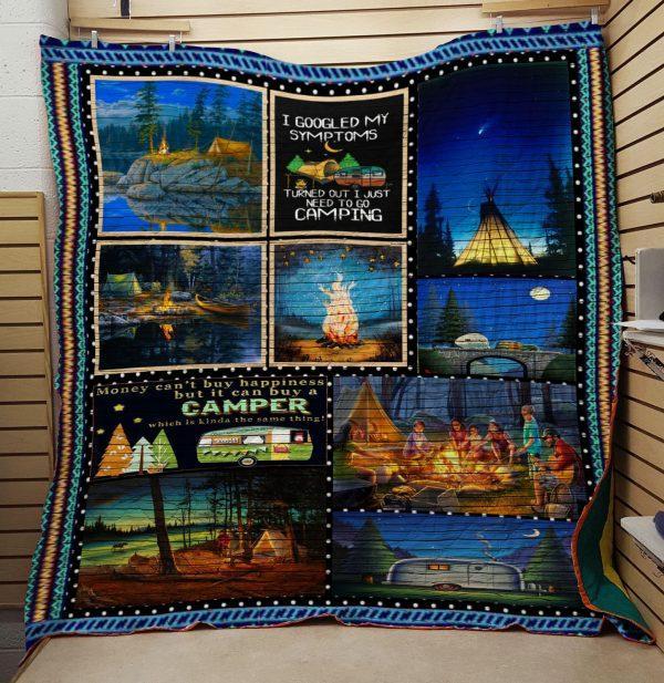 Camping Camper Quilt Blanket Bedding Set for Home Décor