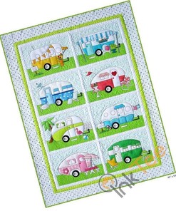 Camping Campers Quilt Blanket Bedding Set