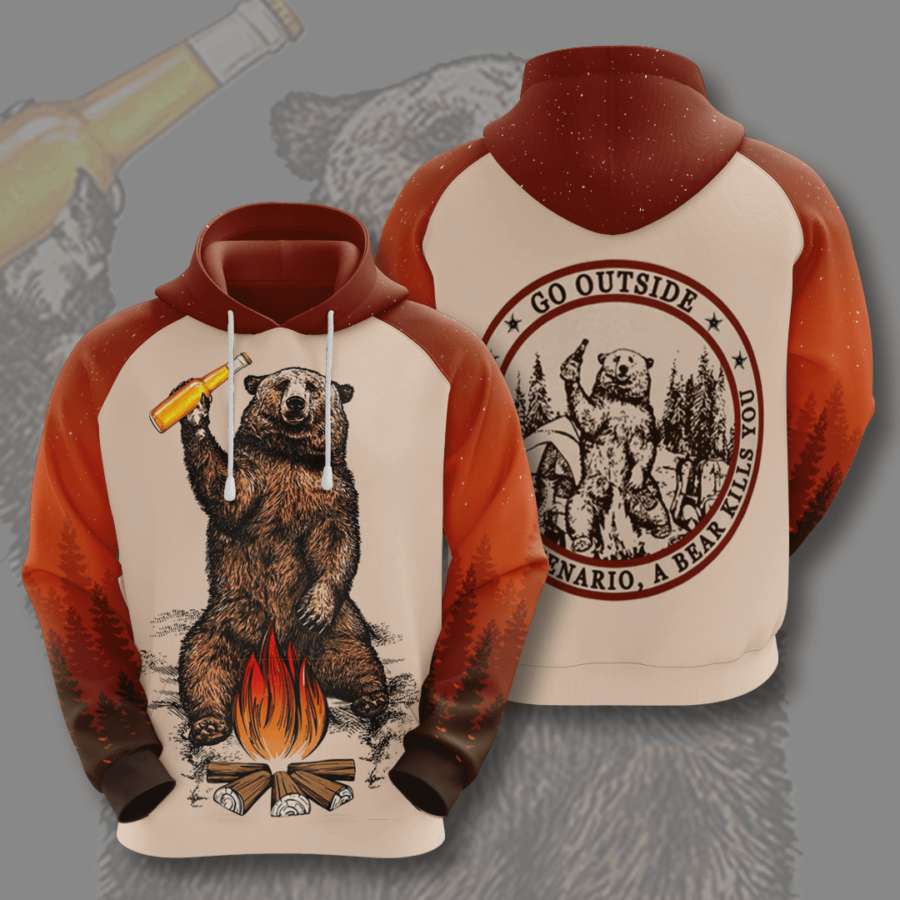 Camping Custom Sport All Over Print Hoodie 3D