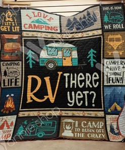 Camping I Camp To Burn Off The Crazy Quilt Blanket Bedding Set