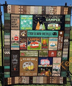 Camping Memories Quilt Blanket Bedding Set