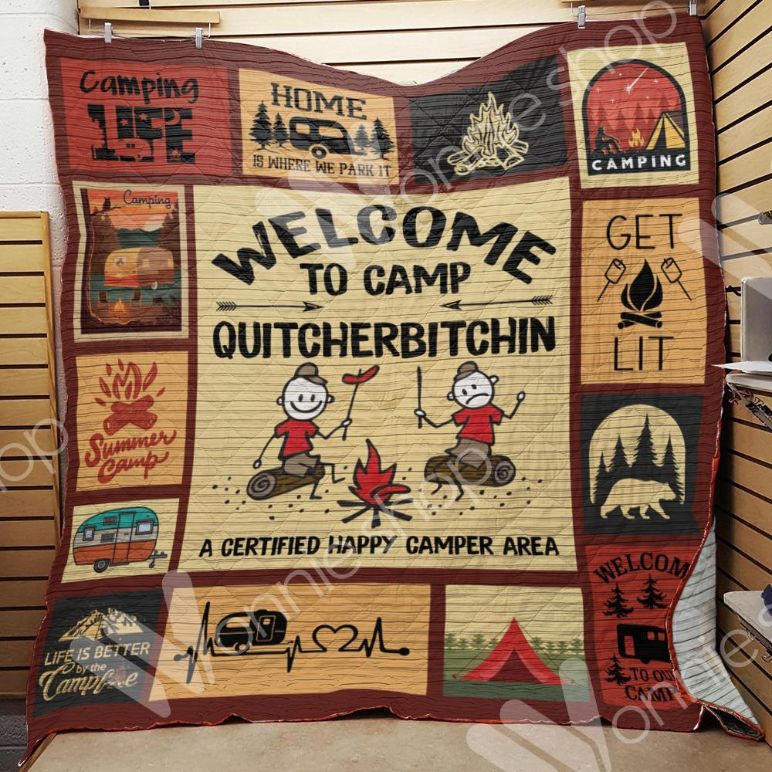 Camping Quilt Blanket Bedding Set for Bedroom Décor