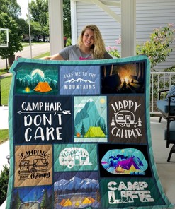 Camping Take Me To The Mountains Quilt Blanket Bedding Set