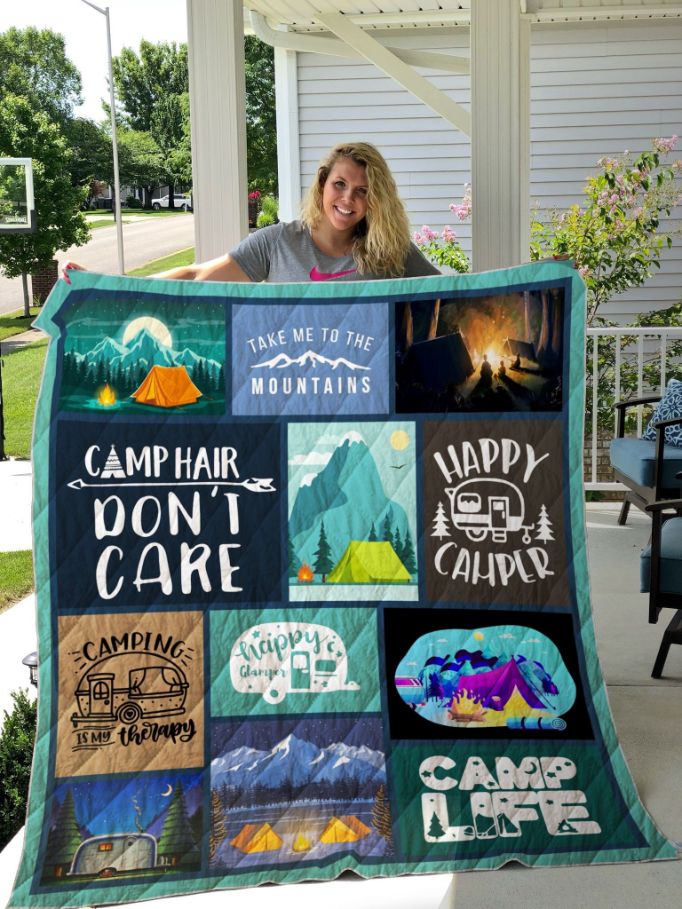 Camping Take Me To The Mountains Quilt Blanket Bedding Set