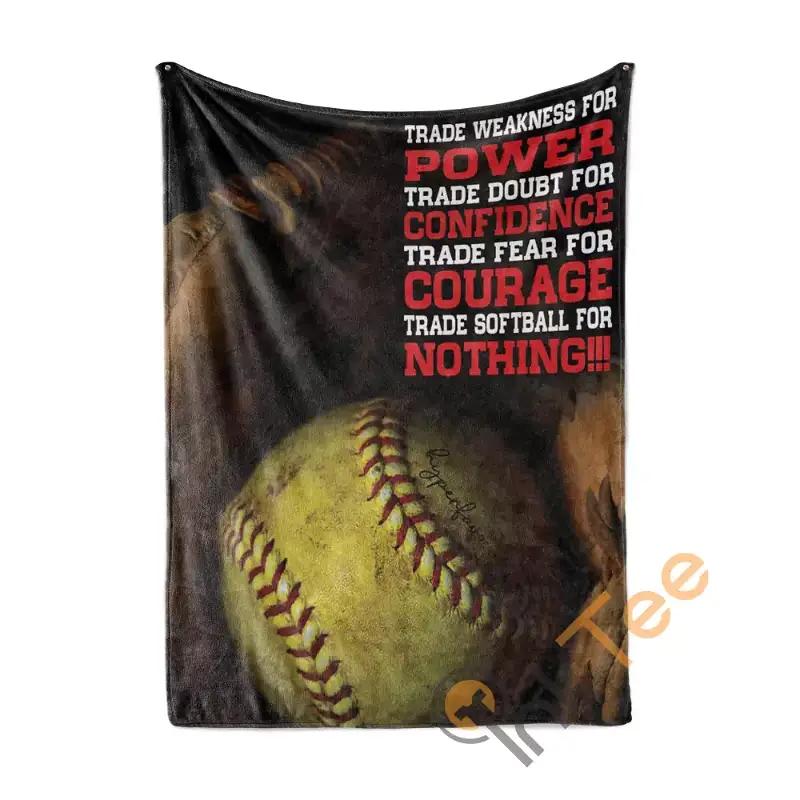 Can T Trade Softball For Nothing Sherpa Fleece Blanket Gifts for Family, for Couple