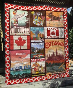 Canada 1 Quilt Blanket Bedding Set