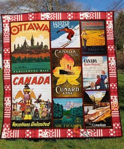 Canada 4 Quilt Blanket Bedding Set