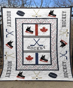 Canada Hockey Quilt Blanket Bedding Set for Home Décor