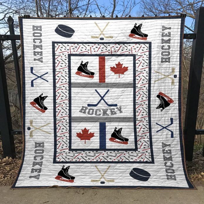 Canada Hockey Quilt Blanket Bedding Set for Home Décor