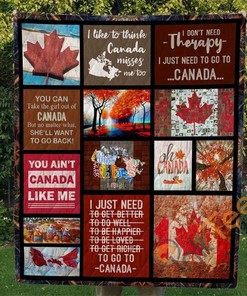 Canada Quilt Blanket Bedding Set With Pilliwcases Option For Bedroom Decor