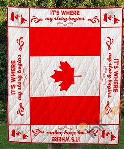 Canada Quilt Blanket Bedding Set With Pilliwcases Option Ver2