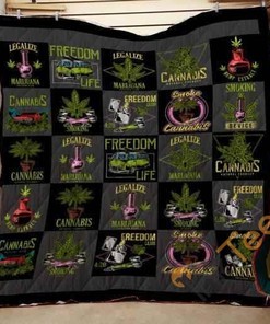 Cannabis 3 Quilt Blanket Bedding Set