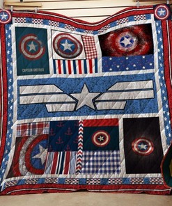 Captain America Quilt Blanket Bedding Set for Home Décor