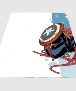 Captain America X Captain Marvel Sherpa Fleece Blanket Gifts for Family, for Couple