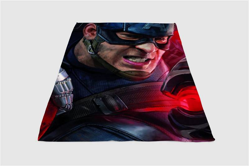 Captain Of America Sherpa Fleece Blanket Gifts for Family, for Couple