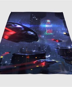 Car Blade Runner 2049 Sherpa Fleece Blanket Gifts for Family, for Couple