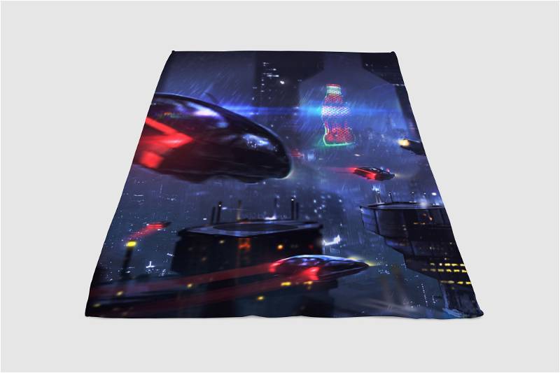 Car Blade Runner 2049 Sherpa Fleece Blanket Gifts for Family, for Couple