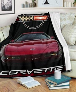 Car Corvette C4 Quilt Blanket Bedding Set for Home Décor