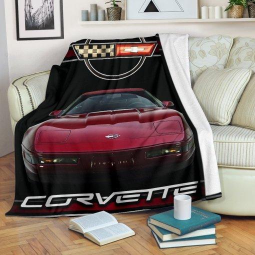 Car Corvette C4 Quilt Blanket Bedding Set for Home Décor