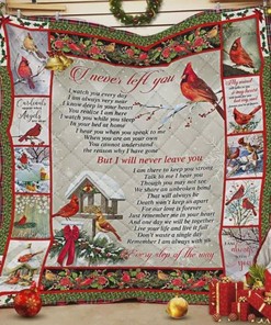 Cardinal Bird Christmas Remember I Am Always With You Quilt Blanket Bedding Set