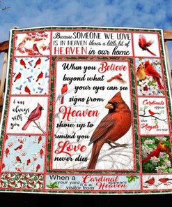 Cardinal Bird Quilt Blanket Bedding Set Gifts for Cardinal Lovers