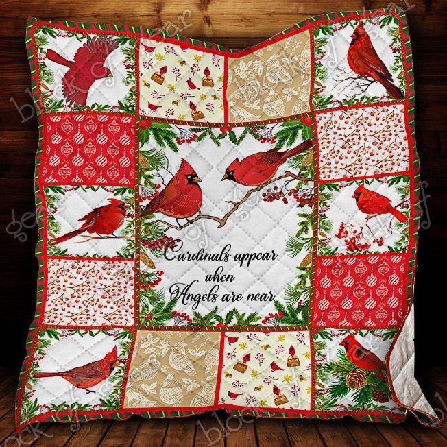 Cardinal Bird Quilt Blanket Bedding Set for Home Décor