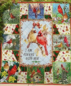 Cardinal I Am Always With You Cardinal Lo Quilt Blanket Bedding Set