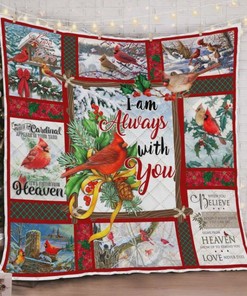 Cardinal I Am Always With You Quilt Blanket Bedding Set