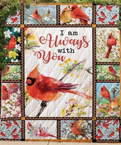 Cardinal I Am Always With You Quilt Blanket Bedding Set