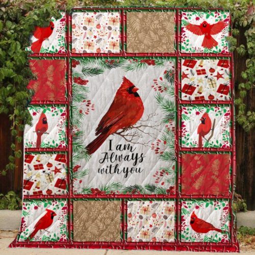 Cardinalis Bird I Am Always With You Cardinal Lo Quilt Blanket Bedding Set