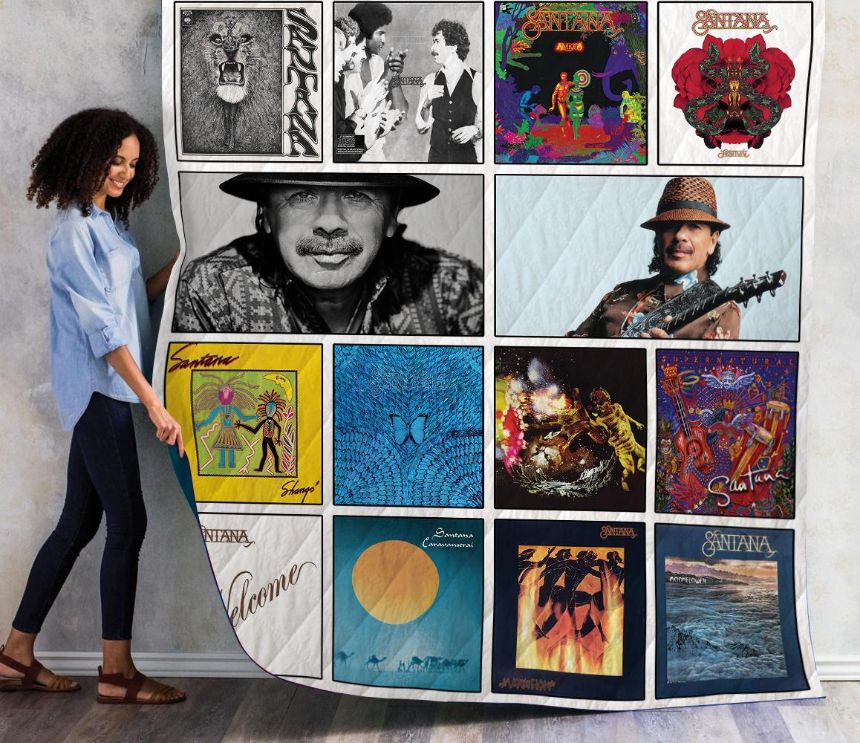 Carlos Santana Albums Quilt Blanket 01