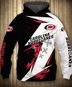 Carolina Hurricanes Hoodie 3D Thunder Design Pullover Nhl