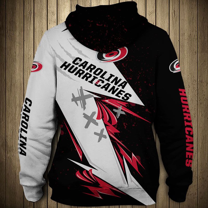 Carolina Hurricanes Hoodie 3D Thunder Design Pullover Nhl - Image 2