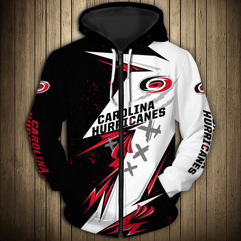 Carolina Hurricanes Hoodie 3D Thunder Design Pullover Nhl - Image 3