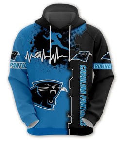 Carolina Panthers 3D All Over Print Zip Hoodie for Nfl Fans