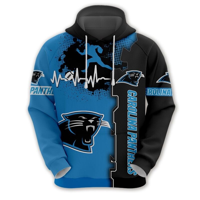 Carolina Panthers 3D All Over Print Zip Hoodie for Nfl Fans