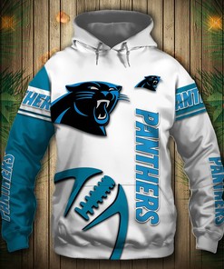 Carolina Panthers Hoodie 3D Graphic Balls Zip Hoodie Pullover