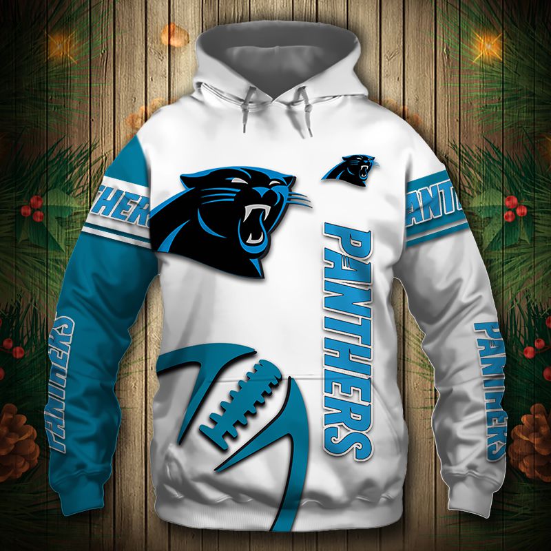 Carolina Panthers Hoodie 3D Graphic Balls Zip Hoodie Pullover