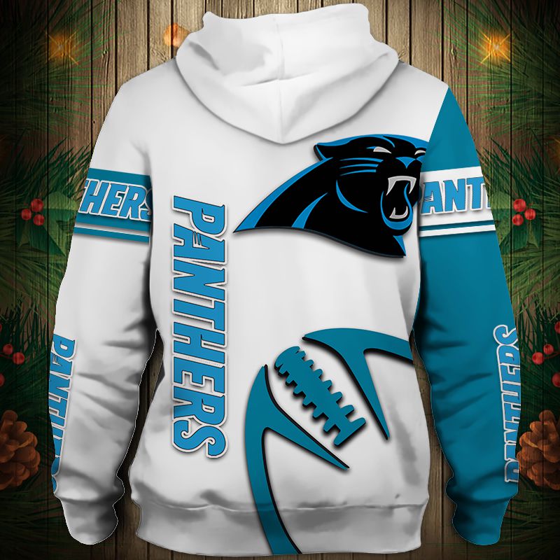 Carolina Panthers Hoodie 3D Graphic Balls Zip Hoodie Pullover - Image 3