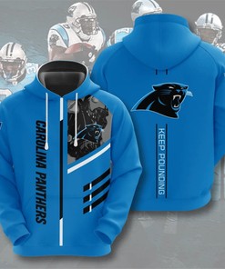 Carolina Panthers Hoodie 3D Zip Hoodie 3 Lines Graphic Gift for Fans