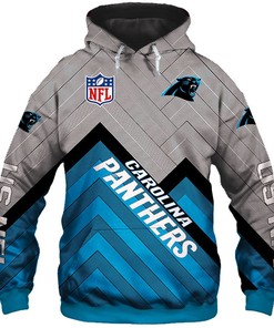 Carolina Panthers Hoodie 3D Zip Hoodie Pullover Size S-5Xl
