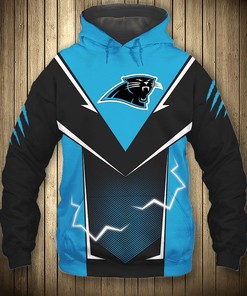 Carolina Panthers Hoodie Lightning Graphic Gifts for Fans