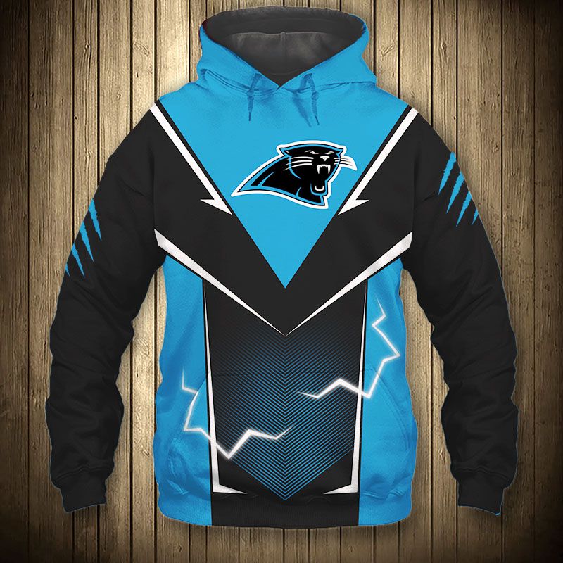 Carolina Panthers Hoodie Lightning Graphic Gifts for Fans